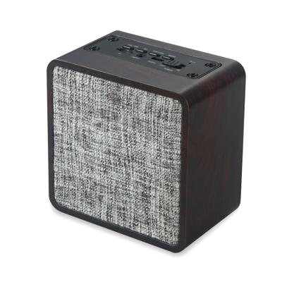 China Manufacturer Wholesale Portable Wooden Mini Fabric Stereo Bluetooths Wireless HOT Speakers for sale