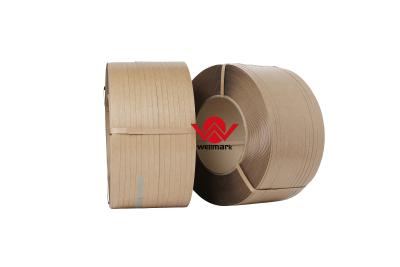 China Paper Strapping Roll Wrapping Surface Package Material Recyclable Paper Strap Tape For Strapping Machines for sale