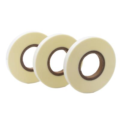 China 19mm Width Transparent Hot Melt Adhesive Tape Film Hot Melt Banding Tape PET Corner Tape For Sealing Box for sale