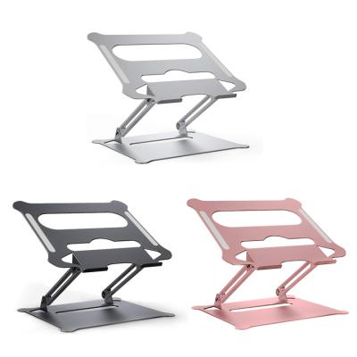 China Wholesale Adjustable (Height) Adjust Height Portable Aluminum Foldable Folding Laptop Stand for sale