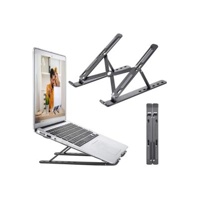 China Portable Folding Laptop Stand (Waist) Quality Dual Height Folding Laptop Desk Table Metal Aluminum Adjustable Adjustable Stand for sale