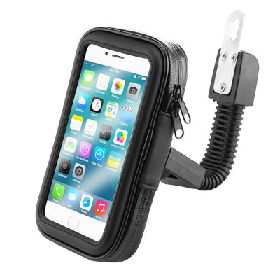 China Adjustable Cell Phone Holders Bag Waterproof IPX3 For Motorcycle Bicycle Cell Phone Mount With Sensitive Touch Screen for sale