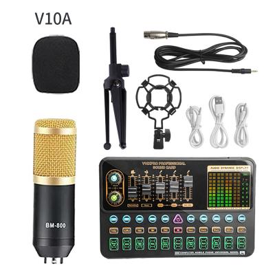 China Usb Sound Card Music Sound Card For Microphone Podcast Equipment Package Sound Board For Streaming Audio Mixer For Streaming Recording Play for sale