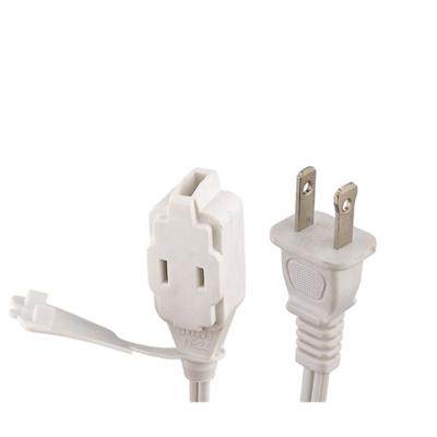 China Home Appliance ETL UL Standard Extension Cord 6FT 110V 2 Pin Usa Plug Extension Wire Plug For Electric Kettle for sale