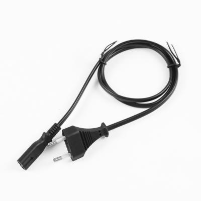 China Home Appliance Extension Cord European Eu 2 Pin Plug Ac Power Cord With C7 Connector for sale