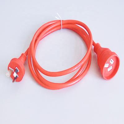 China Customized home appliance color SAA approvalac extension cord Australian 3 pin 10a 15a 250v 3 pin piggyback socket for sale