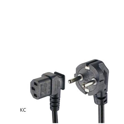 China COMPUTER 3 prong korea 3 pins schuko plug power extension cord IEC c13 plug computer power cable for sale