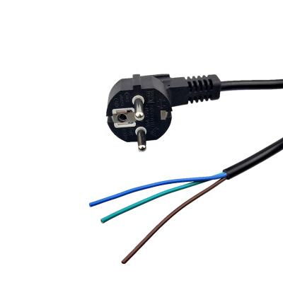 China Home Appliance 10A 250V 3 Prong AC Wall Tie 3pin EU Plug 2M Cable For Power Supply 3 Core Power Cable for sale