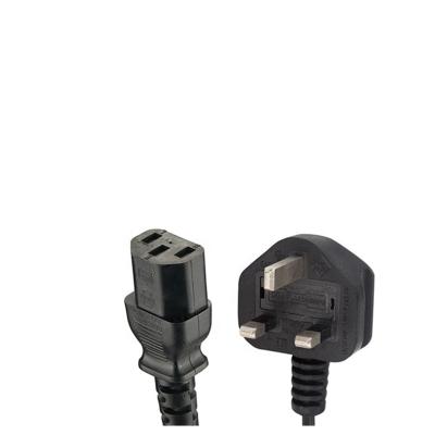 China Home Appliance BSI 1363 3 Pin UK Plug Power Extension Supply Cable IEC C13 Computer Power Cord for sale