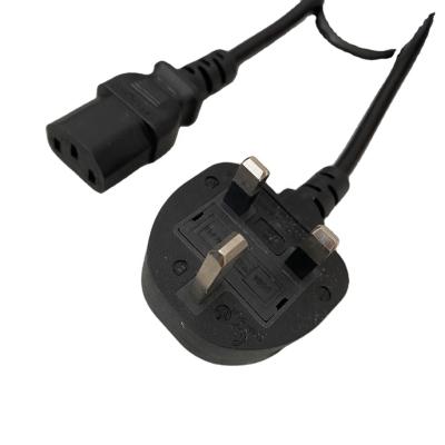 China Hot UK UK Standard Home Appliance Case 1.5M Indoor 3 Pin Plug Copper Extension Power Cord UK To IEC C7 c13 C5 For Computer for sale