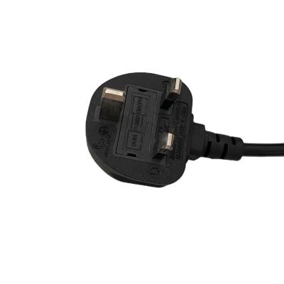 China Home Appliance Good Quality C13 3pins Plug Fork Extension Cable UK UK Power Extension Cord for sale