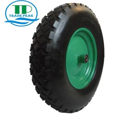 中国 Freestanding Farms Polyurethane Flat Cart Wheels PU Wheel 16inch 販売のため