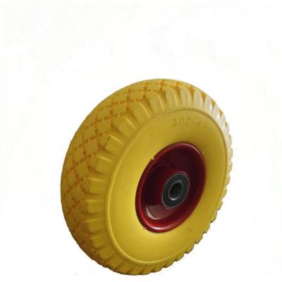 China Hotels Use Wheelbarrow Wheel 3.00-4 PU Shape Wheel For Wholesale zu verkaufen