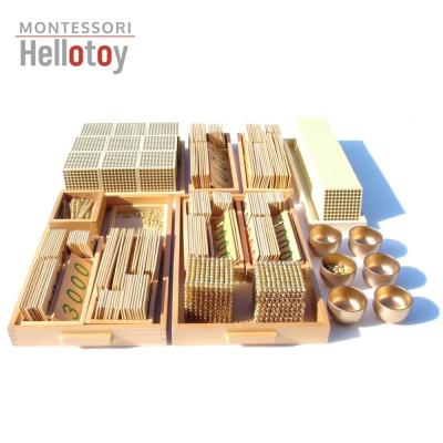 China Montessori Wooden Educational Toys Golden Bead Material for sale