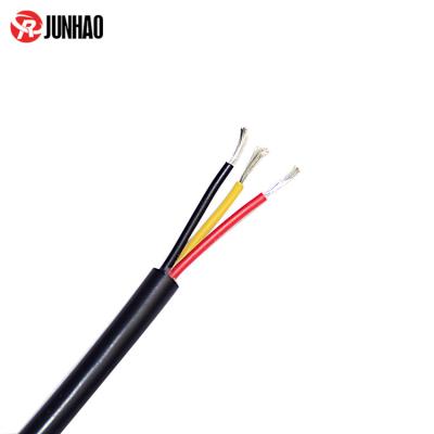 China 200 A.W.G. Core Silicone Insulation Power Cord Heat Resistance Three Conductors 12 Tin Plated Wire 3 Degree for sale