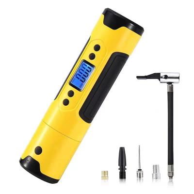 China Portable Cordless Emergency Light 12v Air Ball Pump Air Compressor Car Tire Inflator Basketball Bicycle Tire Compressor for sale