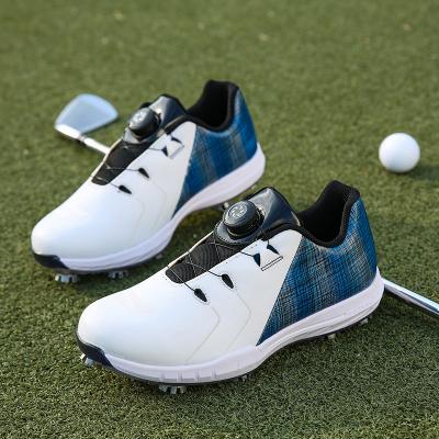 China Big Brand Golf Shoes New Fashion High Quality Anti-skid Mens Golf Lace Spike Shoes Football Training Shoes For Mens Boys for sale