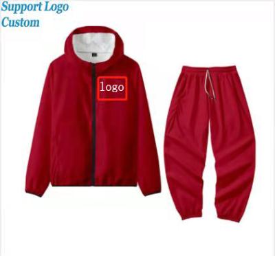 China Other Cozy Sweatshirts and Sweatpants Fashion Unisex 2 Piece Custom Logo Long Sleeve Sweat Jacket Sets for sale