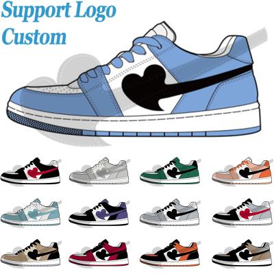 China Fashion Trend Factory Designer Custom High Quality Genuine Leather Sneakers Men Customized Basketball Shoes for sale