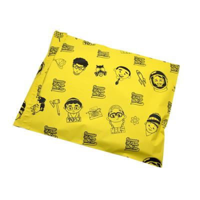 China Custom Yellow Poly Mailers Moisture Proof Mailing Bags With Printing Polymailer Packaging Mailing Bag For Clothes for sale