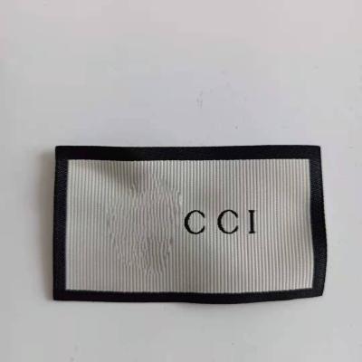 China Sustainable Clothing Tag List Clothes Anti-Counterfeit Wash Water Label Collar Woven Master Label Rubber Seal for sale