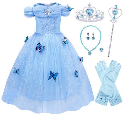 China Wholesale POLYESTER Mesh Girls Cosplay Clothes Cinderella Princess Dress Suit Girls Dresses for Halloween for sale