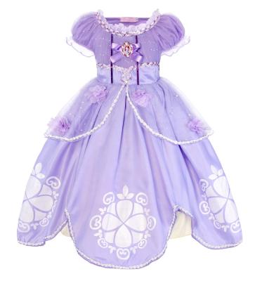 China Wholesale Spandex Children Sofia Princess Cosplay Dresses Children Halloween Dress Kids Clothes Girl Clothes for sale