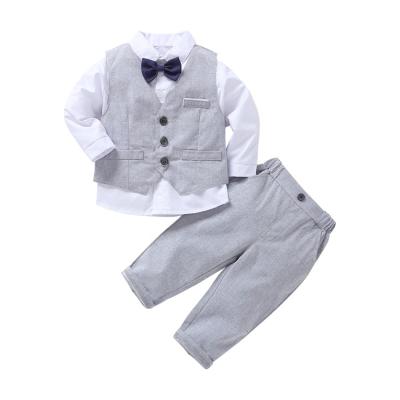 China Formal gentlemen's three-piece suit for boys shirt vest and pants children's dress sets kids clothes for sale