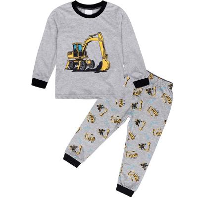 China Breathable new products spring wholesale boy's long-sleeved cartoon suit pajamas children's home clothing for sale