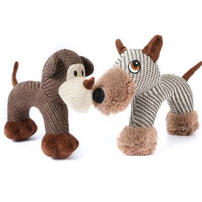 China High Quality Viable Dog Plush Toys Toy Plush Cute Animals Pet Durable Dog Teeth Chew Interactive Plush Toy for sale