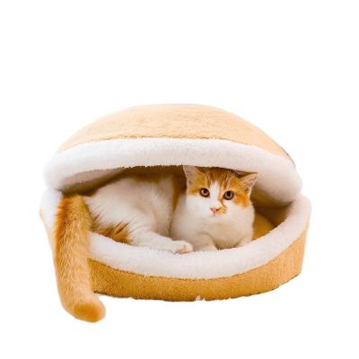 China Breathable High Quality Cheap Round Luxury Pet Beds Plush Round Shell Cat Washable Luxury Pet Beds for sale