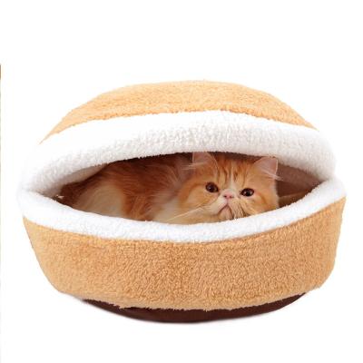 China Wholesale Breathable Cheap Round Plush Round Shell Luxury Pet Beds Washable Luxury Pet Cat Beds for sale