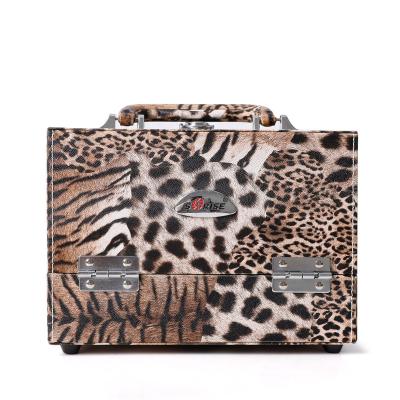 China High Quality Beauty Care Makeup Bag Leopard-Copy Leather Cosmetic Bag Custom Your Logo Makeup Bag Professional Cosmetic Travel for sale