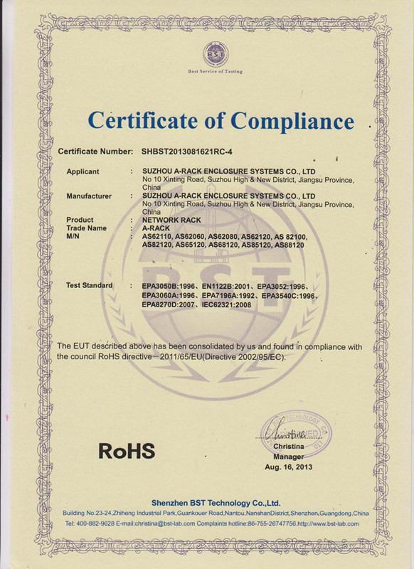 RoHS - Suzhou A-Rack Information Technology Co., Ltd.