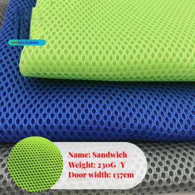 China 100% MEMORY 3D POLYESTER KNITTED SANDWICH MESH AIR MESH BREATHABLE FABRIC FOR CLOTHES for sale