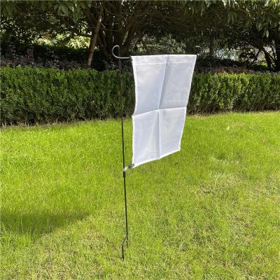 China DIY 100% Beige White Sublimation Polyester Lawn Garden Hanging Flags for Dye Sublimation Heat Press for sale