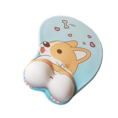 China Wholesale Eco-Friendly And Custom Advertising Cute Donkey EVA Mouse Pad Comfortable Soft Non-slip Desk Rest Promotion Wrist Dog Pad Support for sale