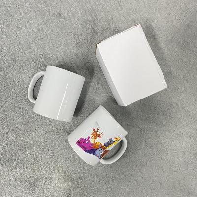 China 11oz Viable 330ml DIY Blank Masks Coffee Coated Beer Water Sublimation Ceramic Tea Mugs For Heat Press Printing for sale