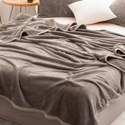 China New HEATING Solid Microfiber All Season WarmThrow Customized Coral Fleece Blanket for sale