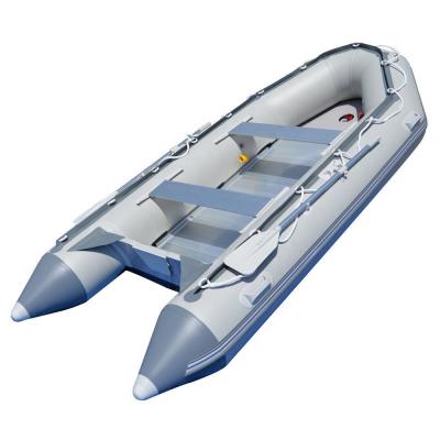 China Warter Sports 14.1FT Zodiac PVC Rescue Inflatable Dive Raft Power Boat Highfield Rubber Tender Pontoon Aluminum Floor for sale