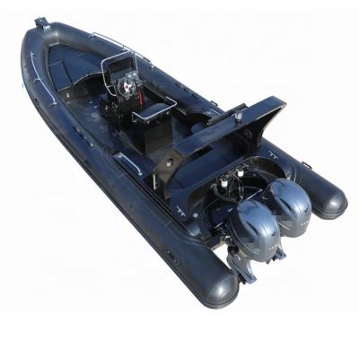 China Deluxe Rib 760 Hypalon Hull Fiberglass Warter Sports CE 25ft Inflatable Yacht Boat for sale