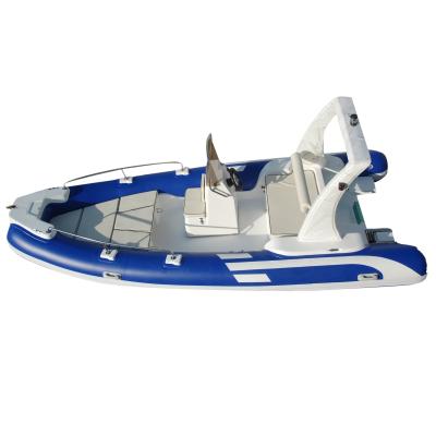 China Warter Sports CE 18Ft Sport Luxury 5.5m Fiberglass Rib Rigid Inflatable Boat 580 for sale