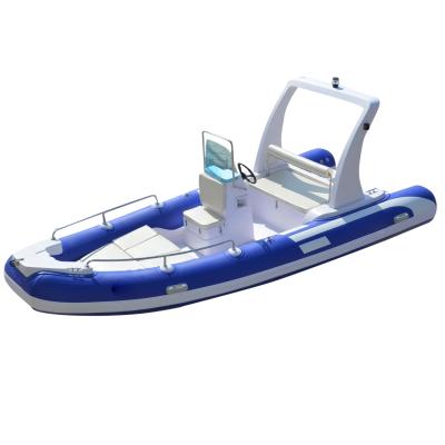 China Warter Sports 18ft 5.5m Fiberglass Hull PVC /hypalon Inflatable Pontoon Fishing Boat RIB 550 for sale