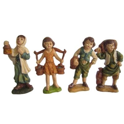 China Mini Harvest Pilgrim Resin Figures Africa Village Thanksgiving Figurine for sale