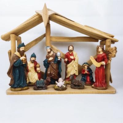 China Europe New Arrival Wholesale Christmas Displays Nativity Set Polyresin Christmas Figurine for sale