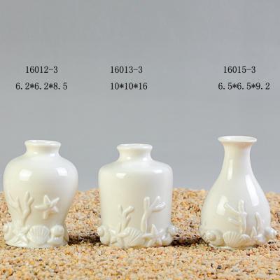 China Modern Home Decor Ceries Ocean Ceramic Flower Vases for sale