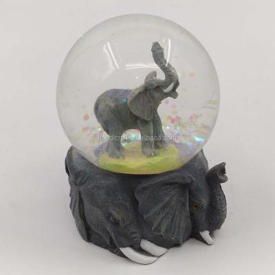 China Europe elephant collection desktop figurine decoration snow globe for sale