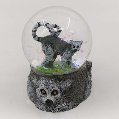 China Europe 3D Animal Fox Statue Theme Water Globe&Snow Globe for sale