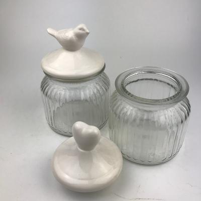 China Viable Easter Bunny Glass Jar For Candy for sale