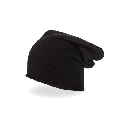 China COMMON Dark Unisex Winter Fashion 100% Cashmere Skullcap Warm Knitted Hats for sale